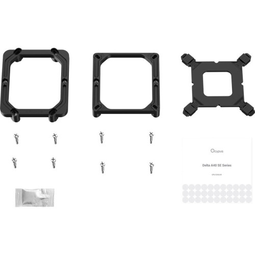 Кулер для процессора/ CPU Cooler Ocypus Delta A40 SE BK ARGB (190W, 4-pin PWM, 147mm, Al/Cu, 4x6mm, ARGB, 1x120mm, 60CFM, 31dBA, 1800RPM, S: 1851/1700/1200/115X, AM5/AM4, black)
