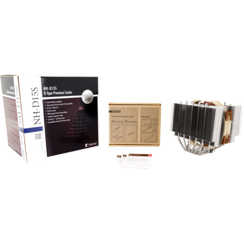 Кулер для процессора/ CPU Cooler Noctua NH-D15S (167W, 4-pin PWM, 160mm, Al/Cu, 6x6mm, 1x150x140x25mm, 82.5CFM, 24.6dBA, 1500RPM, S: 1851/1700/1200/115X, AM5/AM4, Beige/Brown)