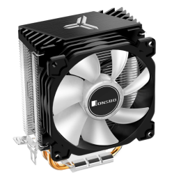 Кулер для процессора/ CPU Cooler JONSBO CR-1200 (95W, 3-pin, 128mm, Al/Cu, 2x6mm, FRGB, 1x92mm, 36CFM, 30.5dBA, 2000RPM, S: 1700/1200/115X, AM4/AM5 Black)