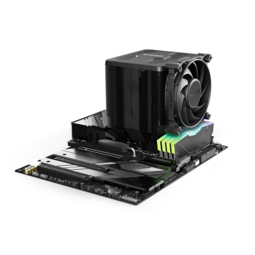 Кулер для процессора/ CPU Cooler be quiet! DARK ROCK PRO 5 (270W, 4-pin PWM, 168mm, Al/Cu, 7x6mm, 1x120mm + 1x135mm, 52.5/68.7CFM, 23.3dBA, 1500/2000RPM, S: 1851/1700/1200/115X, AM5/AM4, black)