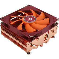 Кулер для процессора/ CPU Cooler Thermalright AXP-90 X53 Full (4-pin PWM, 38mm, Cu/Cu, 4x6mm, 1x92mm, 42.58CFM, 22.4dBA, 2700RPM, S: 1851/1700/1200/115X, AM5/AM4, orange, red)