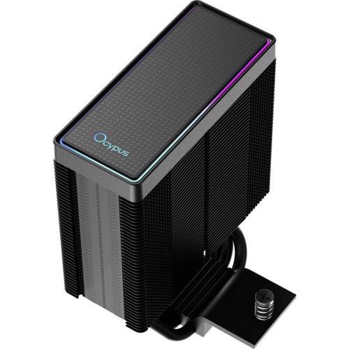 Кулер для процессора/ CPU Cooler Ocypus Gamma A40 BK ARGB (200W, 4-pin PWM, 133mm, Al/Cu, 4x6mm, ARGB, 1x100mm, 41CFM, 29.5dBA, 2400RPM, S: 1851/1700/1200/115X, AM5/AM4, black)