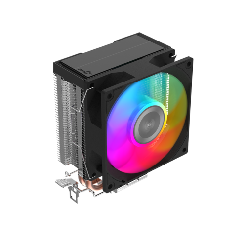 Кулер для процессора/ CPU Cooler SAMA X20 (110W, 4-pin PWM, 123mm, 2x6mm, RGB, 1x92mm, 54.6CFM, 31.2dBA, 2700RPM, S: 1851/1700/1200/115X, AM5/AM4, silver)