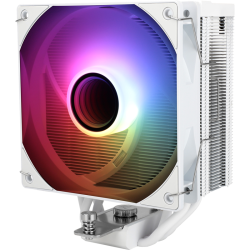 Кулер для процессора/ CPU Cooler Thermalright Assassin Spirit 120 Vision ARGB White (4-pin PWM, LED temp., 154mm, Al/Cu, 4x6mm, ARGB, 1x120mm, 66.17CFM, 25.6dBA, 1500RPM, S: 1851/1700/1200/115X, AM5/AM4, white)