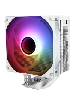 Кулер для процессора/ CPU Cooler Thermalright Assassin Spirit 120 Vision ARGB White (4-pin PWM, LED temp., 154mm, Al/Cu, 4x6mm, ARGB, 1x120mm, 66.17CFM, 25.6dBA, 1500RPM, S: 1851/1700/1200/115X, AM5/AM4, white)