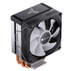 Кулер для процессора/ CPU Cooler JONSBO CR-1300 EVO (160W, 4-pin PWM, 128mm, Al/Cu, 4x6mm, FRGB, 1x90mm, 42CFM, 28.2dBA, 2000RPM, S: 1700/1200/115X, AM5/AM4, White)