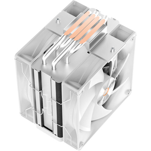 Кулер для процессора/ CPU Cooler Ocypus Delta A40 Elite WH Dual FAN (220W, 4-pin PWM, 156.7mm, Al/Cu, 4x6mm, 2x120mm, 73CFM, 29dBA, 2000RPM, S: 1851/1700/1200/115X, AM5/AM4, white)