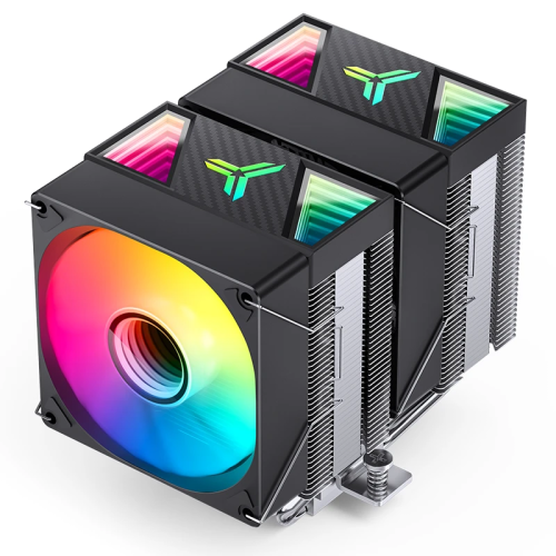 Кулер для процессора/ CPU Cooler JONSBO CR-1400 DV2 (230W, 4-pin PWM, 136mm, Al/Cu, 6x6mm, ARGB, 2x92mm, 38.2CFM, 33.8dBA, 2300RPM, S: 1851/1700/1200/115X/2011, AM4/AM5 Black)