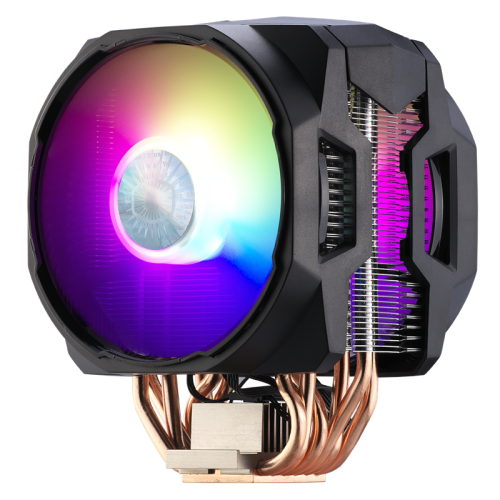 Кулер для процессора/ Cooler Master MasterAir MA610P (180W, 4-pin, 170.4mm, tower, Al/Cu, ARGB, fans: 2x120mm/62CFM/27dBA/1800rpm, 1200/115X/2066/2011-V3/2011/AM4/AM3/AM3+/AM2/AM2+/FM2/FM2+/FM1, ARGB Controller, 1700/AM5 only with bracket)