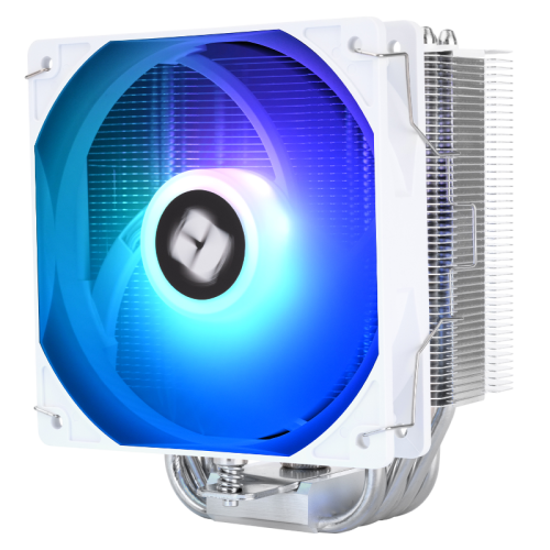 Кулер для процессора/ CPU Cooler Thermalright Burst Assasin 120 SE ARGB (4-pin PWM, 148mm, Ni/CU, 6x6mm, ARGB, 1x120mm, 66.17CFM, 25.6dBA, 1550RPM, S: 1851, 1700, 1200, 115X, AM5, AM4, white/silver)