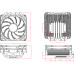Кулер для процессора/ CPU Cooler ID-COOLING IS-40X V3 WHITE (95W, 4-pin PWM, 45mm, Al, 4x6mm, 1x92mm, 46CFM, 35.2dBA, 2800RPM, S: 1851/1700/1200/115X, AM5/AM4, White)