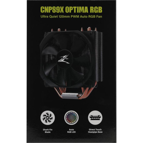 Кулер Zalman CNPS9X Optima RGB RGB Soc-AM5/AM4/1200/1700/1851 черный 4-pin 16-26dB Al+Cu 180W 594gr Ret [CNPS9X OPTIMA RGB]