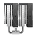 Кулер для процессора/ PCCooler RZ620 (260W, 4-pin PWM, 158mm, Al/Cu, 6x6mm, 2x120mm, 86.73CFM, 32dBA, 1800RPM, S: 1851/1700/1200/115X, AM5/AM4, black)