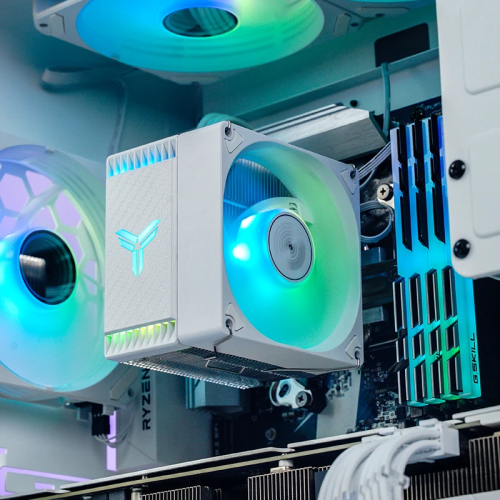 Кулер для процессора/ CPU Cooler JONSBO CR-1400 EVO ARGB (180W, 4-pin PWM, 130mm, Al/Cu, 4x6mm, ARGB, 1x92mm, 38.2CFM, 33.8dBA, 2200RPM, S: 1700/1200/115X, AM4/AM5 White)