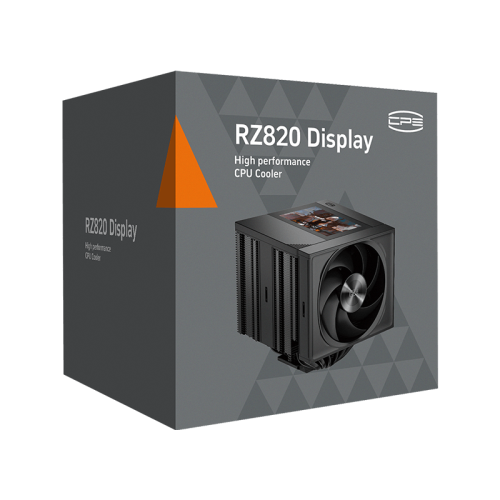 Кулер для процессора/ CPU Cooler PCCooler RZ820 Display BK (290W, 4-pin PWM, LED, 169mm, Al/Cu, 8x6mm, 1x140mm + 1x150mm, 71.9/78.7CFM, 27.1/35.8dBA, 1500/2500RPM, S: 1851/1700/1200/115X/20XX, AM5/AM4, black) Кулер для процессора/ CPU Cooler PCCooler RZ820 Display BK (290W, 4-pin PWM, LED, 169mm, Al/Cu, 8x6mm, 1x140mm + 1x150mm, 71.9/78.7CFM, 27.1/35.8dBA, 1500/2500RPM, S: 1851/1700/1200/115X/20XX, AM5/AM4, black)