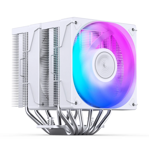 Кулер для процессора/ CPU Cooler JONSBO CR-3000E(Color) (260W, 4-pin PWM, 155mm, Al/Cu, 6x6mm, FRGB, 2x120mm, 72.23CFM, 34.0dBA, 1600RPM, S: 1851/1700/1200/115X, AM5/AM4, White)
