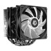 Кулер для процессора/ CPU Cooler ID-COOLING SE-55 ARGB (250W, 4-pin PWM, 153mm, Al/Cu, 6x6mm, ARGB, 2x120mm, 68.2CFM, 35.2dBA, 1500RPM, S: 1700/1200/115X, AM5/AM4, Black)