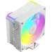 Кулер для процессора/ CPU Cooler Ocypus Delta A40 SE WH ARGB (190W, 4-pin PWM, 147mm, Al/Cu, 4x6mm, ARGB, 1x120mm, 60CFM, 31dBA, 1800RPM, S: 1851/1700/1200/115X, AM5/AM4, white)