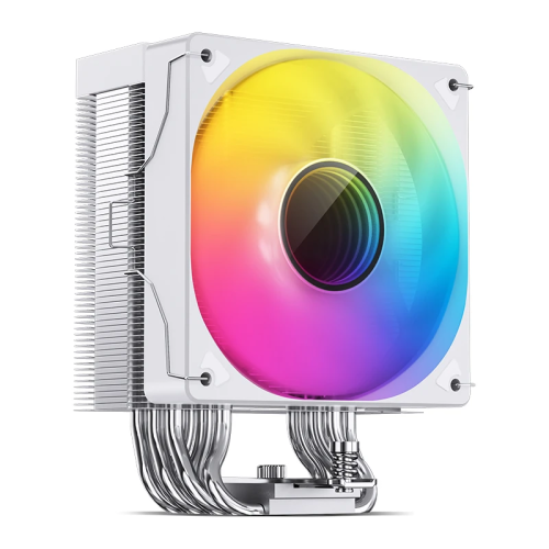 Кулер для процессора/ CPU Cooler JONSBO CR-1000 V2 PRO ARGB (230W, 4-pin PWM, 157mm, Al/Cu, 6x6mm, ARGB, 1x120mm, 59.48CFM, 32.0dBA, 1500RPM, S: 1700/1200/115X, AM4/AM5 White)