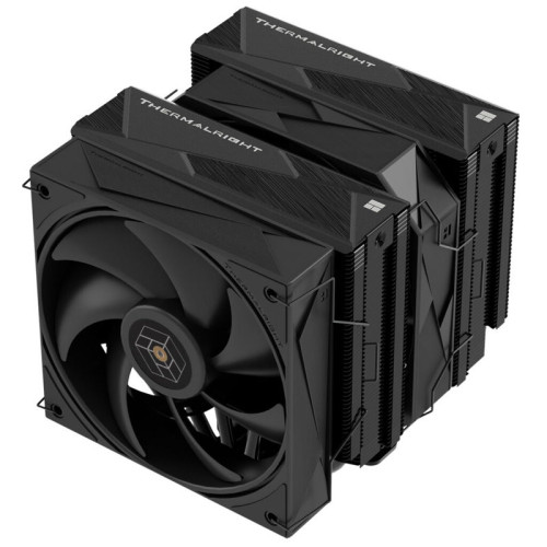 Кулер для процессора CPU Cooler Thermalright Royal Pretor 130 Black (4-pin PWM, 158mm, Ni/Cu, 6x6mm, 1x120+1x130mm, 80.45CFM/81.88CFM, 29.4dBA/28.3dBA, 2150PM/1750RPM, S: 1200, 1700, 1851, 2011, 2066, 115X, AM4, AM5, black)