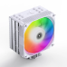 Кулер для процессора/ CPU Cooler JONSBO PISA A5 ARGB (265W, 4-pin PWM, 153mm, Al/Cu, 5x6mm, ARGB, 1x120mm, 81.27CFM, 36.8dBA, 1850RPM, S: 1851/1700/1200/115X, AM4/AM5 White)