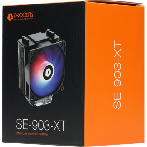 Кулер ID-Cooling SE-903-XT RGB Soc-AM5/AM4/1200/1700/1851 черный 4-pin 14-26dB Al+Cu 130W 650gr Ret [SE-903-XT]