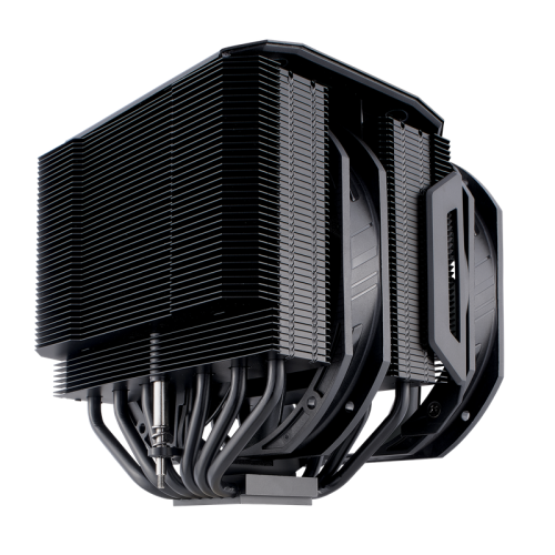 Кулер для процессора/ Cooler Master MasterAir MA624 Stealth (250W, 4-pin, 160mm, tower, Al/Cu/Ni, fans: 2x140mm/67CFM/27dBA/1400rpm, 1700/1200/115X/2066/2011-V3/2011/AM4/AM3/AM3+/AM2/AM2+/FM2/FM2+/FM1, AM5 not support)