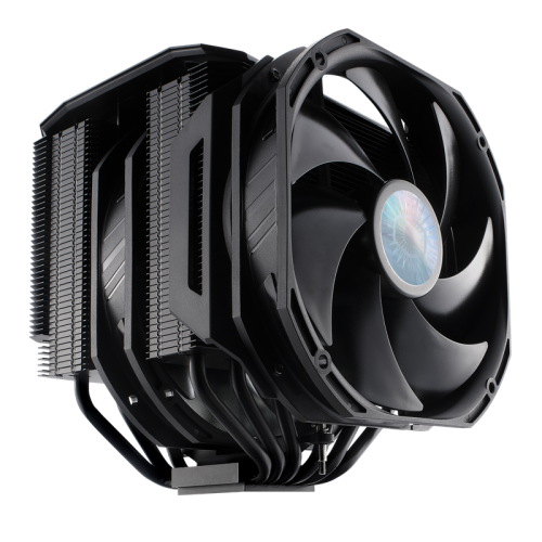 Кулер для процессора/ Cooler Master MasterAir MA624 Stealth (250W, 4-pin, 160mm, tower, Al/Cu/Ni, fans: 2x140mm/67CFM/27dBA/1400rpm, 1700/1200/115X/2066/2011-V3/2011/AM4/AM3/AM3+/AM2/AM2+/FM2/FM2+/FM1, AM5 not support)