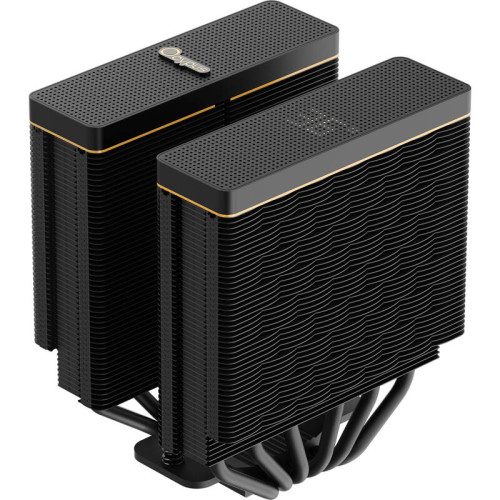 Кулер для процессора/ CPU Cooler Ocypus Iota A62 BK (260W, 4-pin PWM, LED temp., 158mm, Al/Cu, 6x6mm, 2x120mm, 77CFM, 29dBA, 2000RPM, S: 1851/1700/1200/115X, AM5/AM4, black)