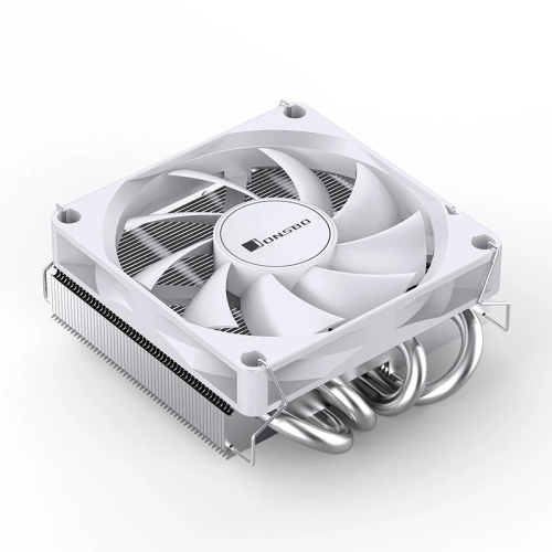 Кулер для процессора/ CPU Cooler JONSBO HP-400S (160W, 4-pin PWM, 36.7mm, Al/Cu, 4x6mm, 1x90mm, 38.18CFM, 34.0dBA, 2800RPM, S: 1700/1200/115X, AM4/AM5 White)