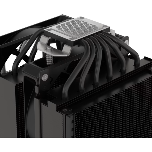 Кулер для процессора/ CPU Cooler Corsair A115 Twin Tower (270W, 4-pin PWM, 165mm, Al/Cu, 6x6mm, 2x140mm, 84.5CFM, 33.9dBA, 1600RPM, S: 1851/1700/1200/115X, AM5/AM4, black)