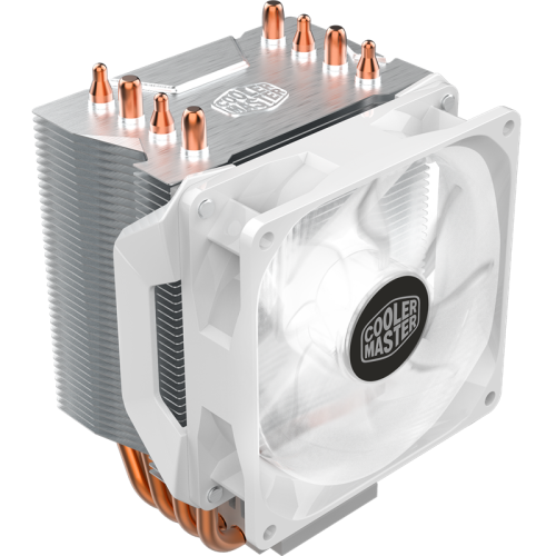 Кулер для процессора/ Cooler Master Hyper H410R White Edition (100W, 4-pin, 136mm, tower, Al/Cu, white LED, fans: 1x92mm/34.1CFM/29dBA/2000rpm, 1700/1200/115x/AM4/AM5)