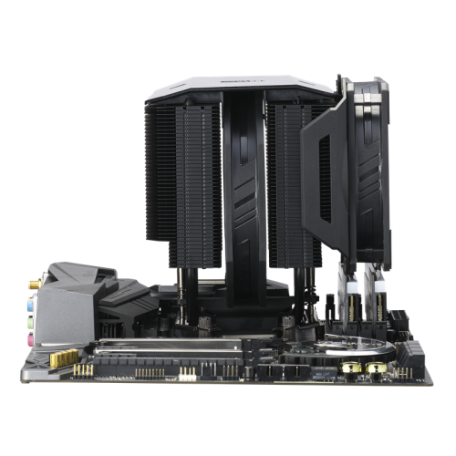 Кулер для процессора/ Cooler Master MasterAir MA624 Stealth (250W, 4-pin, 160mm, tower, Al/Cu/Ni, fans: 2x140mm/67CFM/27dBA/1400rpm, 1700/1200/115X/2066/2011-V3/2011/AM4/AM3/AM3+/AM2/AM2+/FM2/FM2+/FM1, AM5 not support)