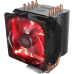 Кулер для процессора/ Cooler Master Hyper H410R (100W, 4-pin, 136mm, tower, Al/Cu, red LED, fans: 1x92mm/34.1CFM/29dBA/2000rpm, 1700/1200/115x/AM4/AM5)