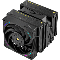 Кулер для процессора/ CPU Cooler Thermalright Royal Pretor 130 Ultra Black (4-pin PWM, 158mm, Ni/Cu, 7x6mm, 1x120mm ARGB +1x130mm, 69CFM/81.88CFM, 27dBA/28.3dBA, 2150RPM/1750RPM, S: 1200, 1700, 1851, 115X, 2011, 2066, AM4, AM5, black)