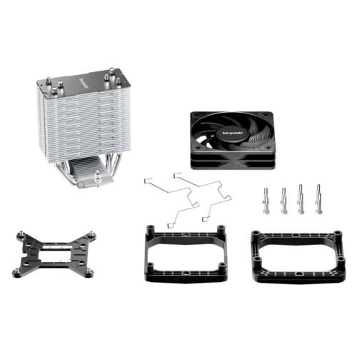 Кулер для процессора/ CPU Cooler be quiet! PURE ROCK SLIM 3 (130W, 4-pin PWM, 127mm, Al/Cu, 3x6mm, 1x120mm, 35.5CFM, 24.8dBA, 2000RPM, S: 1851/1700/1200/115X, AM5/AM4, black/silver)