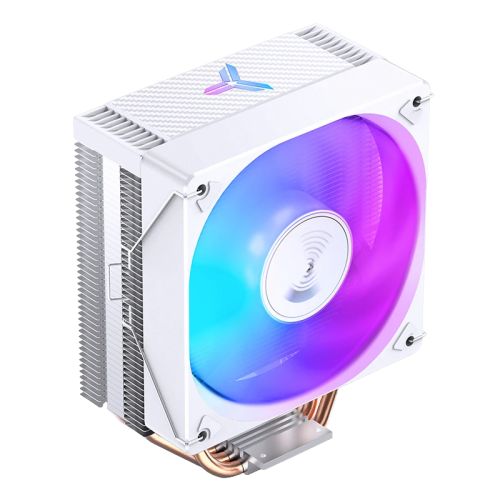 Кулер для процессора/ CPU Cooler JONSBO CR-1000E (210W, 4-pin PWM, 154mm, Al/Cu, 4x6mm, FRGB, 1x120mm, 59.48CFM, 32.0dBA, 1500RPM, S: 1700/1200/115X, White)