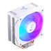 Кулер для процессора/ CPU Cooler JONSBO CR-1000E (210W, 4-pin PWM, 154mm, Al/Cu, 4x6mm, FRGB, 1x120mm, 59.48CFM, 32.0dBA, 1500RPM, S: 1700/1200/115X, White)