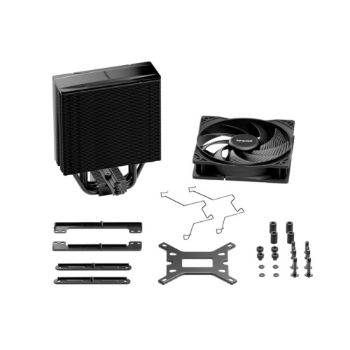 Кулер для процессора/ CPU Cooler be quiet! PURE ROCK 3 (190W, 4-pin PWM, 154mm, Al/Cu, 4x6mm, 1x120mm, 59.6CFM, 31.2dBA, 2000RPM, S: 1851/1700/1200/115X, AM5/AM4, black)