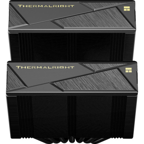 Кулер для процессора/ CPU Cooler Thermalright Royal Pretor 130 Ultra Black (4-pin PWM, 158mm, Ni/Cu, 7x6mm, 1x120mm ARGB +1x130mm, 69CFM/81.88CFM, 27dBA/28.3dBA, 2150RPM/1750RPM, S: 1200, 1700, 1851, 115X, 2011, 2066, AM4, AM5, black)