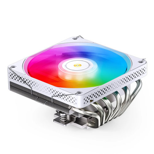 Кулер для процессора/ CPU Cooler JONSBO HP-600 (210W, 4-pin PWM, 66mm, Al/Cu, 6x6mm, ARGB, 1x120mm, 61.51CFM, 37.2dBA, 1800RPM, S: 1700/1200/115X, AM4/AM5 White)