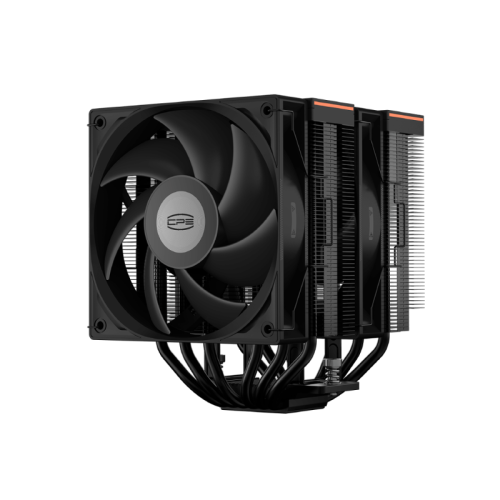 Кулер для процессора/ CPU Cooler PCCooler RT620Pro Digital BK (265W, 4-pin PWM, 157.5mm, Al/Cu, 6x6mm, 2x120mm, 73.32CFM, 34.9dBA, 2200RPM, S: 1851/1700/1200/115X, AM5/AM4, black)