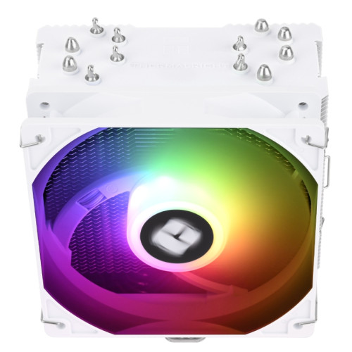 Кулер для процессора/ CPU Cooler Thermalright Burst Assasin 120 SE ARGB (4-pin PWM, 148mm, Ni/CU, 6x6mm, ARGB, 1x120mm, 66.17CFM, 25.6dBA, 1550RPM, S: 1851, 1700, 1200, 115X, AM5, AM4, white/silver)