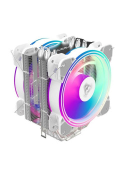 Вентилятор ALSEYE H120D (White) TDP: 200W Product Dimensions:123x154x106mm Heatsink Dimensions:154x123x58mm Heatsink Weight:518g Heat Pipe:O6mmx6pcs Fan Dimensions-:120x120x25mm (875842)