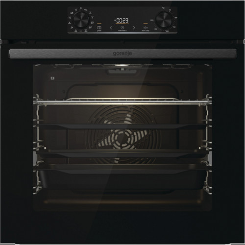 Встраиваемые электрические духовки GORENJE/ Духовой шкаф, 77л, Класс энергопотребления: A+, Сенсорный программатор IconLED, Конструкция: Встраиваемая, Ширина: 595 мм, Высота: 595 мм Пиролитическая очистка, черный