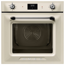 Встраиваемые электрические духовки SMEG/ Многофункциональный духовой шкаф c пиролизом, 60 см, 9 функций, цвет кремовый. Класс энергопотребления А