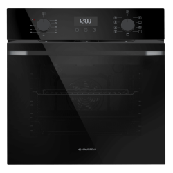 Тип: электрический, 60 см, 76 л, 9 режимов, таймер, комбинированное управление, гриль, конвекция, телескоп, черное стекло