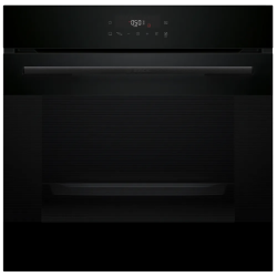 Serie 6, духовой шкаф электрический, 60 см, 66 л, черный,сенсорное управление, 8 режимов+AutoPilot 30(30 автоматических программ), LCD-дисплей, галогенное освещение, самоочистка EcoClean,Soft Open and Soft Close door,телескопические направляющие на 2 уров