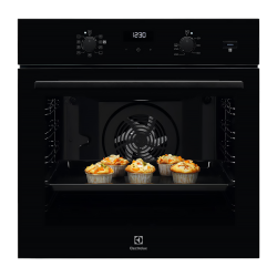 Встраиваемый духовой шкаф/ Встраиваемый духовой шкаф с паром, 60 см, паровая очистка, 72 л, 8 режимов,цвет-черное стекло,направляющие проволочные + телескопические (1 уровень)