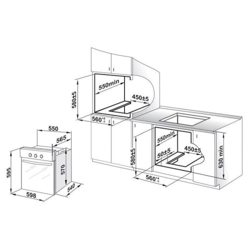 Духовой шкаф Газовый/ Духовой шкаф Газовый Gefest ДГЭ 621-03 черный